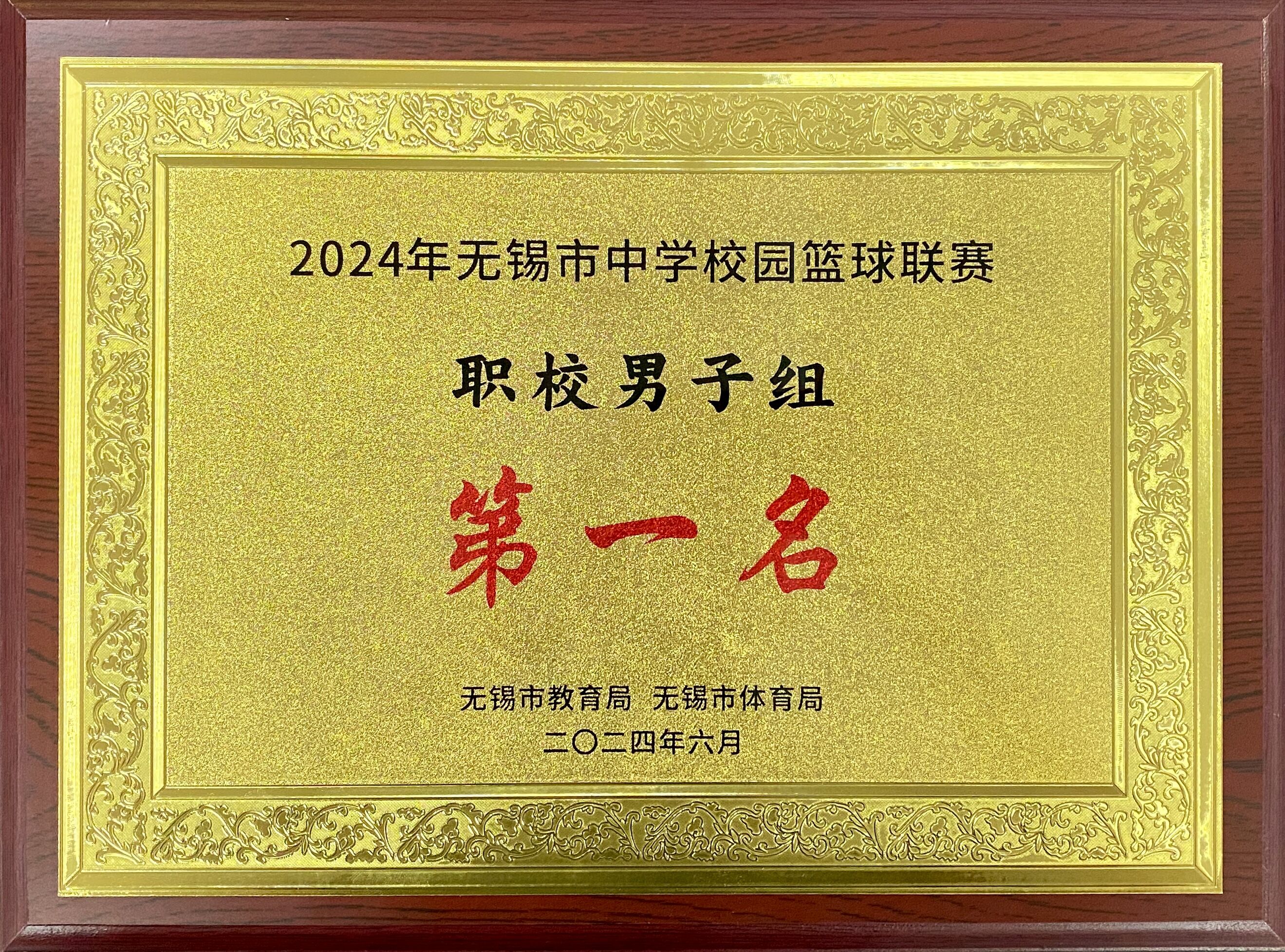 篮球联赛冠军队夺冠赢得奖杯，荣耀加身激动之情
